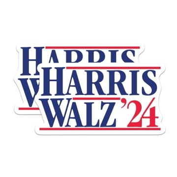 (2 Pack) Premium Harris Walz 2024 Election Stickers - Kamala Harris & Tim Waltz