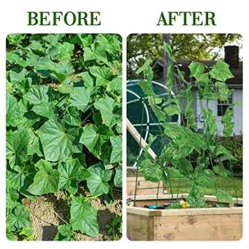 Kyrieval 48" Hx 18" L Cucumber Trellis for Garden A Frame Plant Support for Raised Bed, Outdoor Indoor Plant Garden Trellis for Climbing Plants (1 Pack)