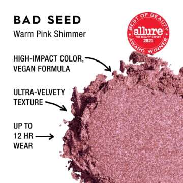 URBAN DECAY 24/7 Longwear Eyeshadow Single (Bad Seed - Warm Pink Shimmer), High-Pigment Eye Shadow C...