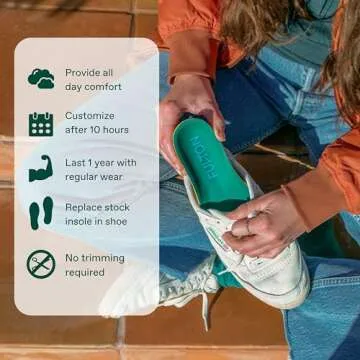 Fulton Custom Molding Cork Shoe Inserts for Women - Overpronation & Pain Relief Orthotic Insoles + Plantar Fasciitis Arch Support Inserts for Flat Feet to High Arch (Women's Size 8.5-9)