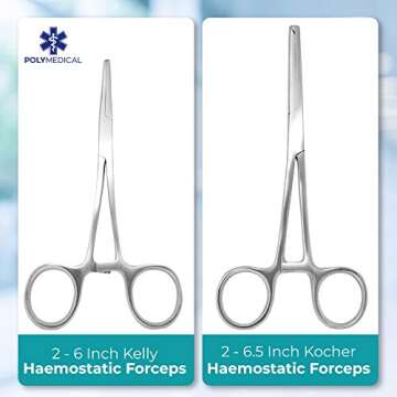 Veterinarian Student Umbilical Cord Scissor Kit - 7 Pieces