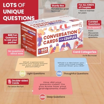 Rayliad 600 Conversation Cards for Deeper Connections