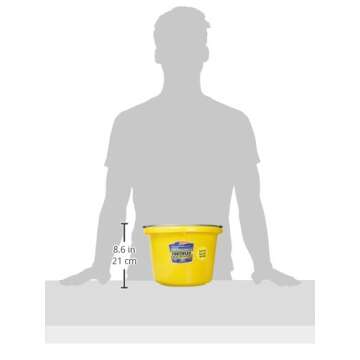 FORTEX Industries 280127 Utility Pail Yellow, 8 Quart