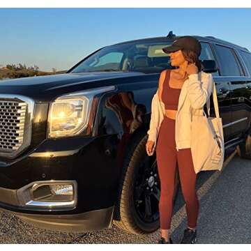 OLCHEE Women's Sexy 2 Piece Workout Outfits - Seamless Ribbed Leggings and Square-Cut Sports Bra Yog...