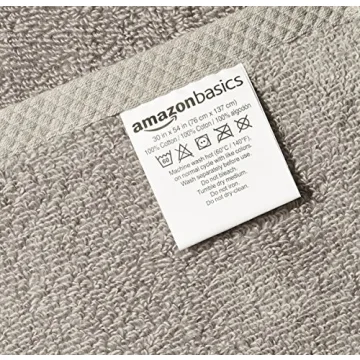 Amazon Basics Quick-Dry Oversize Cotton Bath Towels 2-Pack