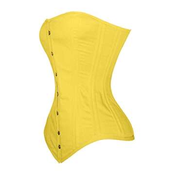 luvsecretlingerie Heavy Duty 26 Double Steel Boned Waist Training COTTON Long Torso Overbust Tight S...