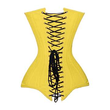 luvsecretlingerie Heavy Duty 26 Double Steel Boned Waist Training COTTON Long Torso Overbust Tight Shaper Corset #8555