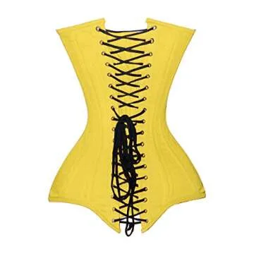 luvsecretlingerie Heavy Duty 26 Double Steel Boned Waist Training COTTON Long Torso Overbust Tight Shaper Corset #8555