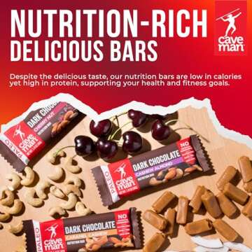 Caveman Foods Dark Chocolate Cashew Almond Bars