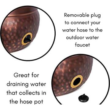 BIRDROCK HOME Water Hose Holder - Stylish Storage Solution