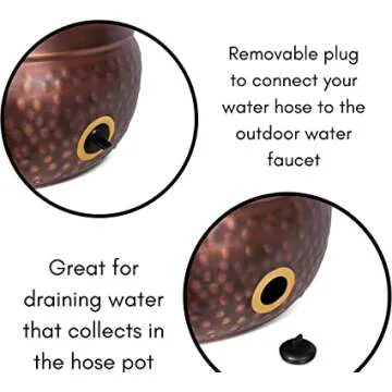 BIRDROCK HOME Water Hose Holder - Stylish Storage Solution