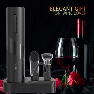 Electric Wine Opener Set 4-in-1 Elegant Gift for Wine Lovers