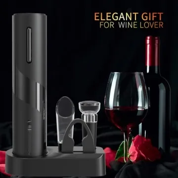 Electric Wine Opener Set 4-in-1 Elegant Gift for Wine Lovers