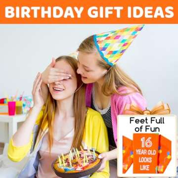 Funny Happy 16th Birthday Socks for Teenagers