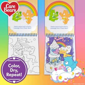 Care Bears Aqua Art, Paint With Water Books for Kids, Reusable Water-Reveal Activity, Mess Free Colo...