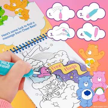 Care Bears Aqua Art, Paint With Water Books for Kids, Reusable Water-Reveal Activity, Mess Free Coloring for Toddlers, Fun Toddler Toys, Road Trip Activities For Kids, Airplane Toys For Toddlers 1-3