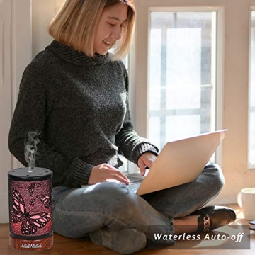 ASAWASA Essential Oil Diffuser with Night Light and Auto Shut-Off