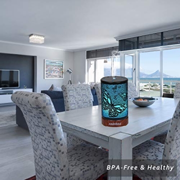 ASAWASA Essential Oil Diffuser with Night Light and Auto Shut-Off