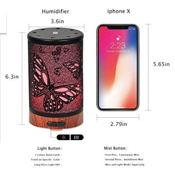 ASAWASA Essential Oil Diffuser with Night Light and Auto Shut-Off