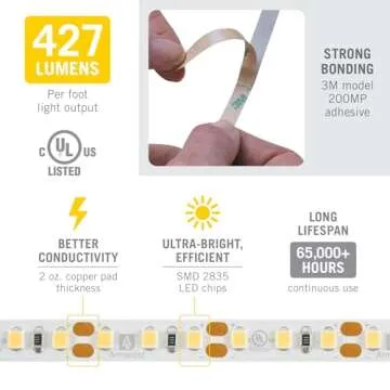 Armacost Lighting 153250 RibbonFlex PRO Series 120 LED/M LED Lights Tape, 32.8 ft, 4000K