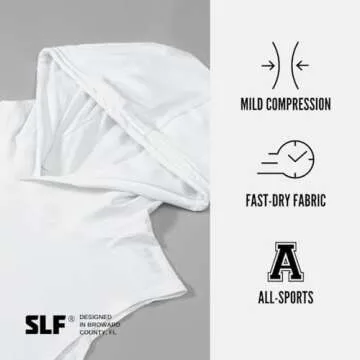 SLEEFS Basic White Sleeveless Compression Hoodie - Workout Top Tank for Men - Breathable Muscle Shirt - Quick Dry