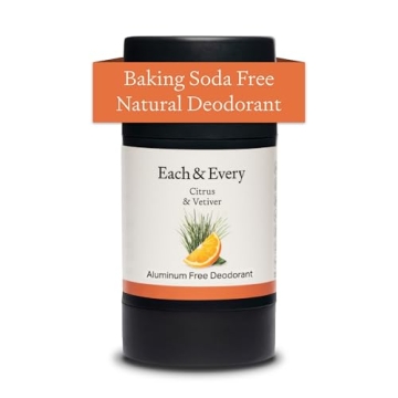 Each & Every Natural Deodorant for Sensitive Skin - Citrus & Vetiver, 2.5oz