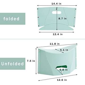 koofull Folding Portable Camping Hiking Stool, Lightweight Collapsable Foldable Chair for Travel Gat...