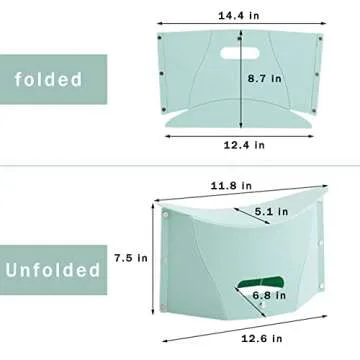 koofull Folding Portable Camping Hiking Stool, Lightweight Collapsable Foldable Chair for Travel Gat...