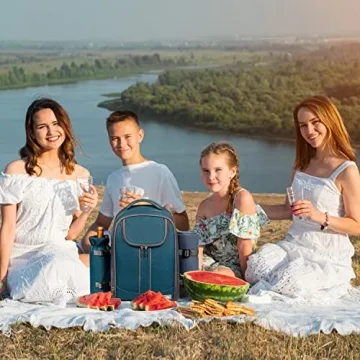 Hap Tim Picnic Backpack for 4 with Blanket & Cooler