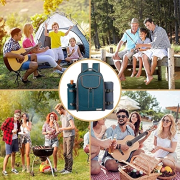 Hap Tim Picnic Backpack for 4 with Blanket & Cooler