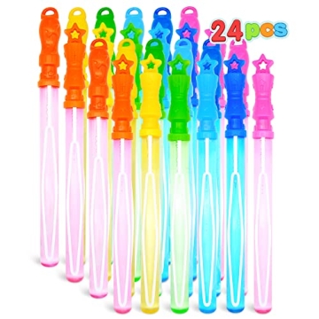 JOYIN 24 Pack Bubble Wands for Endless Outdoor Fun