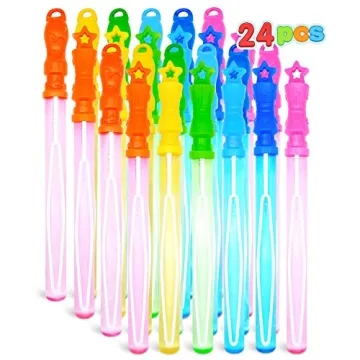 JOYIN 24 Pack Bubble Wands for Endless Outdoor Fun