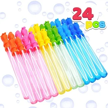 JOYIN 24 Pack Bubble Wands for Endless Outdoor Fun