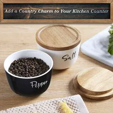 Farmhouse DAYYET Stacked Container Countertop Organizer for Kitchen