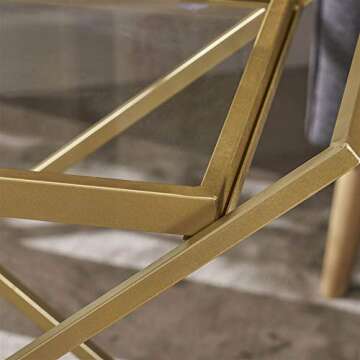 Stylish Gold Iron and Glass Bar Cart for Entertaining