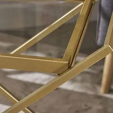 Stylish Gold Iron and Glass Bar Cart for Entertaining