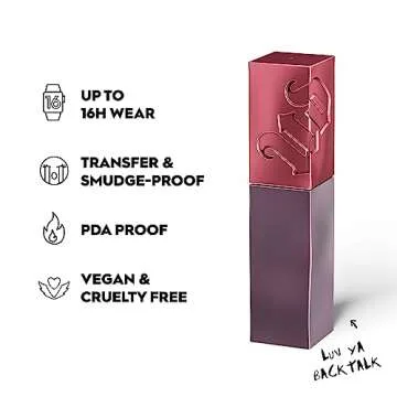 Urban Decay Vice Lip Bond Glossy Longwear Liquid Lipstick (Luv Ya Backtalk - Medium Warm Mauve Pink), Transfer-proof, Smudge-proof, Up to 16HR Wear, Vegan, Cruelty-free - 0.14 fl oz
