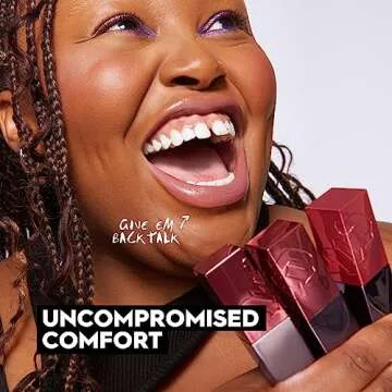 Urban Decay Vice Lip Bond Glossy Longwear Liquid Lipstick (Luv Ya Backtalk - Medium Warm Mauve Pink), Transfer-proof, Smudge-proof, Up to 16HR Wear, Vegan, Cruelty-free - 0.14 fl oz