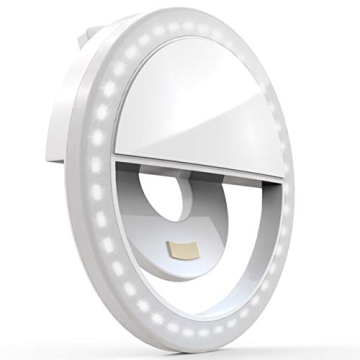 Auxiwa 36 LED Rechargeable Selfie Ring Light for Smartphones