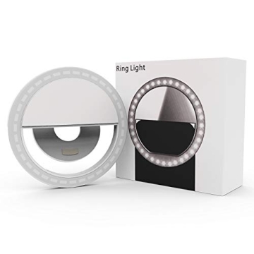 Auxiwa 36 LED Rechargeable Selfie Ring Light for Smartphones