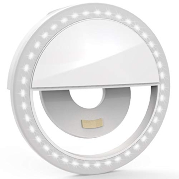Auxiwa 36 LED Rechargeable Selfie Ring Light for Smartphones