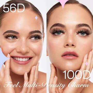 CALAILIS Lash Clusters DIY Eyelash Extensions 168pcs 56D Individual Lashes Mega Volume Cluster Lashes Natural Look Eyelash Clusters(56D-0.07,D-10-16MIX)