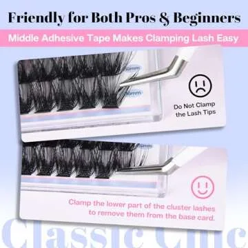 CALAILIS Lash Clusters DIY Eyelash Extensions 168pcs 56D Individual Lashes Mega Volume Cluster Lashes Natural Look Eyelash Clusters(56D-0.07,D-10-16MIX)