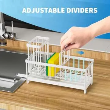 Compact Stainless Steel Sink Caddy for Kitchen Organization