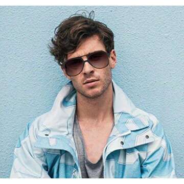 Trendy Oversized Retro Sunglasses with UV Protection