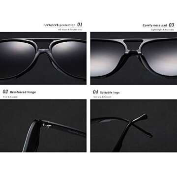 Trendy Oversized Retro Sunglasses with UV Protection