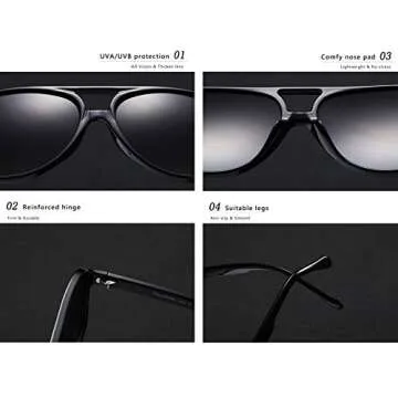 Trendy Oversized Retro Sunglasses with UV Protection