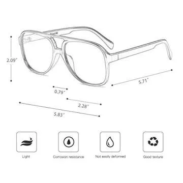 Trendy Oversized Retro Sunglasses with UV Protection