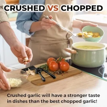 Zulay Kitchen Garlic Press Set for Effortless Cooking