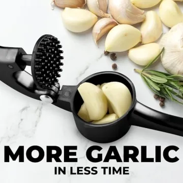 Zulay Kitchen Garlic Press Set for Effortless Cooking